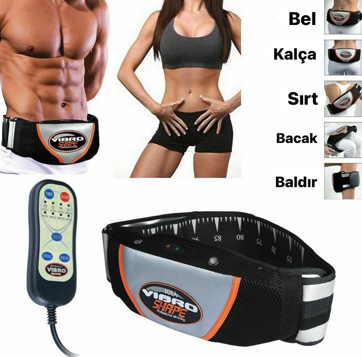 Göbek Bölgesini Hedef Alan Titreşimli Zayıflama Kemeri