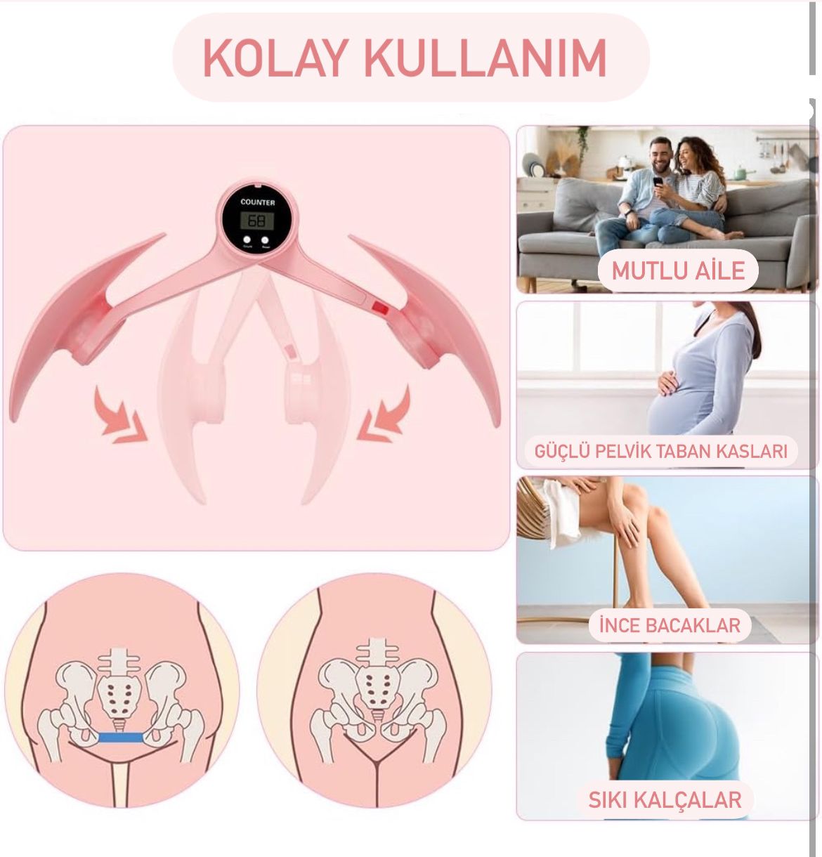 İÇ BACAK ERİTİCİ PELVİK EGZERSİZ ALETİ